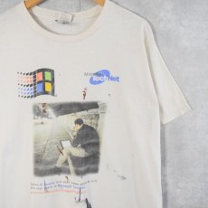 画像1: Microsoft Tech Net コンピューター企業 プリントTシャツ XL (1)