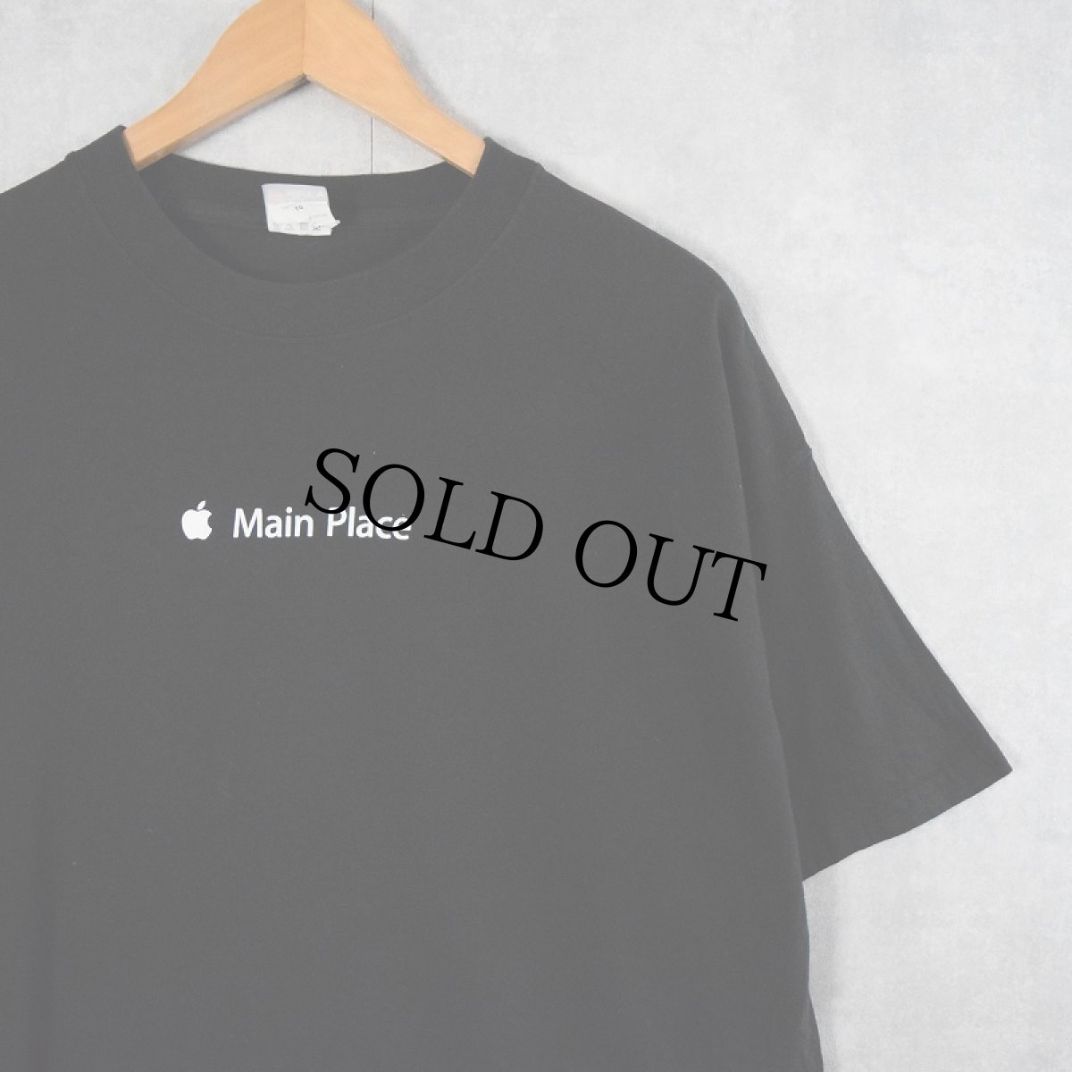 画像1: Apple "Main Place" ロゴプリントTシャツ BLACK XL (1)