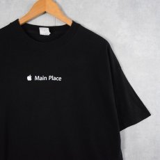 画像1: Apple "Main Place" ロゴプリントTシャツ BLACK XL (1)