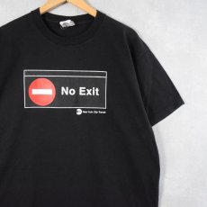 画像1: NYC SUBWAY LINE "No Exit" プリントTシャツ BLACK L (1)