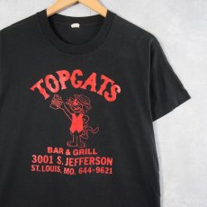 画像1: 80's TOPCATS USA製 バープリントTシャツ (1)