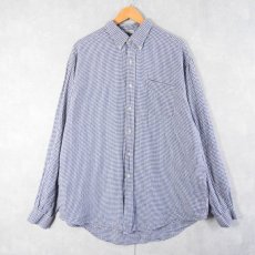 画像1: Ralph Lauren "BERTRAND" ギンガムチェック柄 リネンボタンダウンシャツ XL (1)