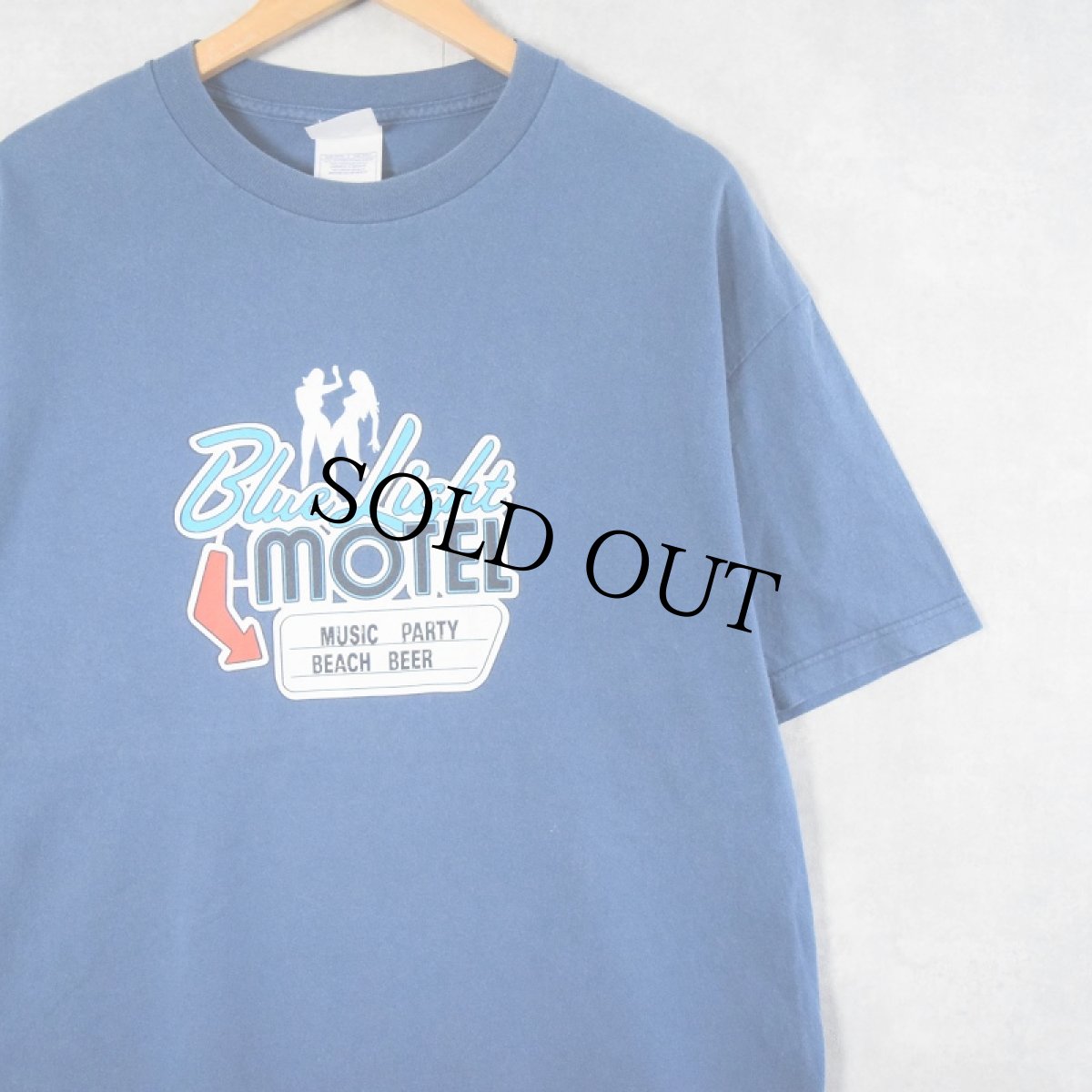 画像1: 【お客様専用ページ】Blue Light Motel モーテルプリントTシャツ XL (1)