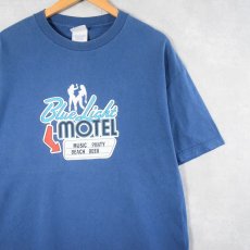 画像1: 【お客様専用ページ】Blue Light Motel モーテルプリントTシャツ XL (1)