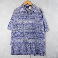 画像1: 90's〜 Patagonia ORGANIC COTTON 総柄 コットンシャツ L  (1)