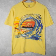 画像2: 70's HANG TEN サーフィン 大判プリントTシャツ M (2)