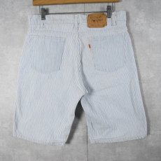 画像4: 90's Levi's 550 USA製 ストライプ柄 コットンショーツ W32 (4)