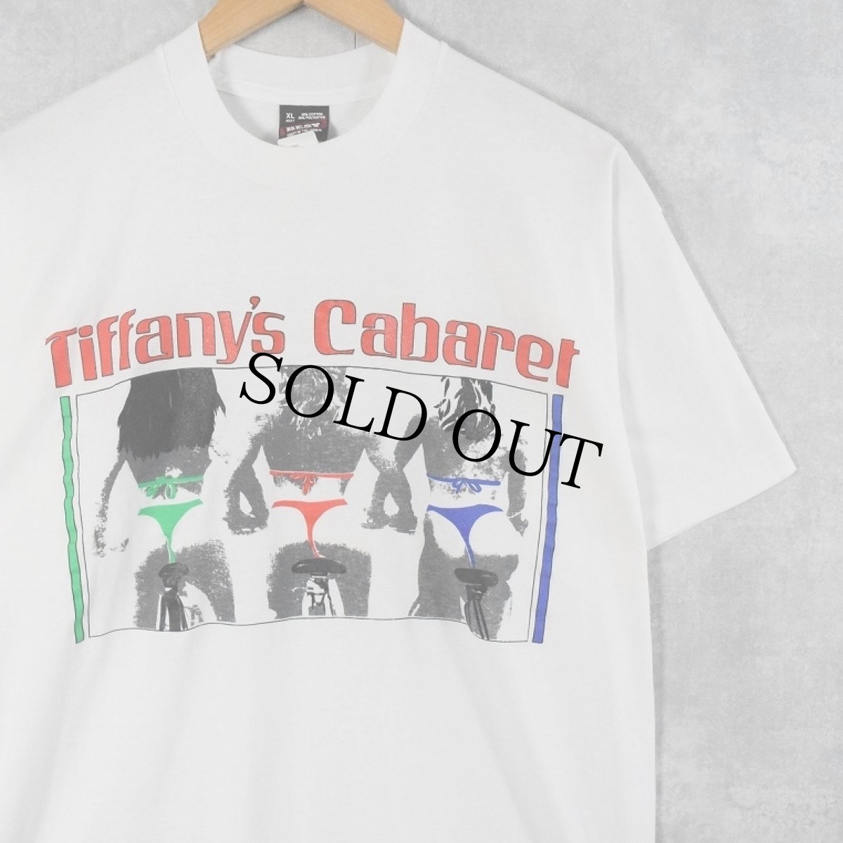 画像1: 80's Tiffany's Cabaret USA製 クラブプリントTシャツ XL (1)