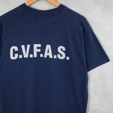 画像2: 80's CHEESEQUAKE FIRST AID USA製 救護ステーションプリントTシャツ NAVY L (2)