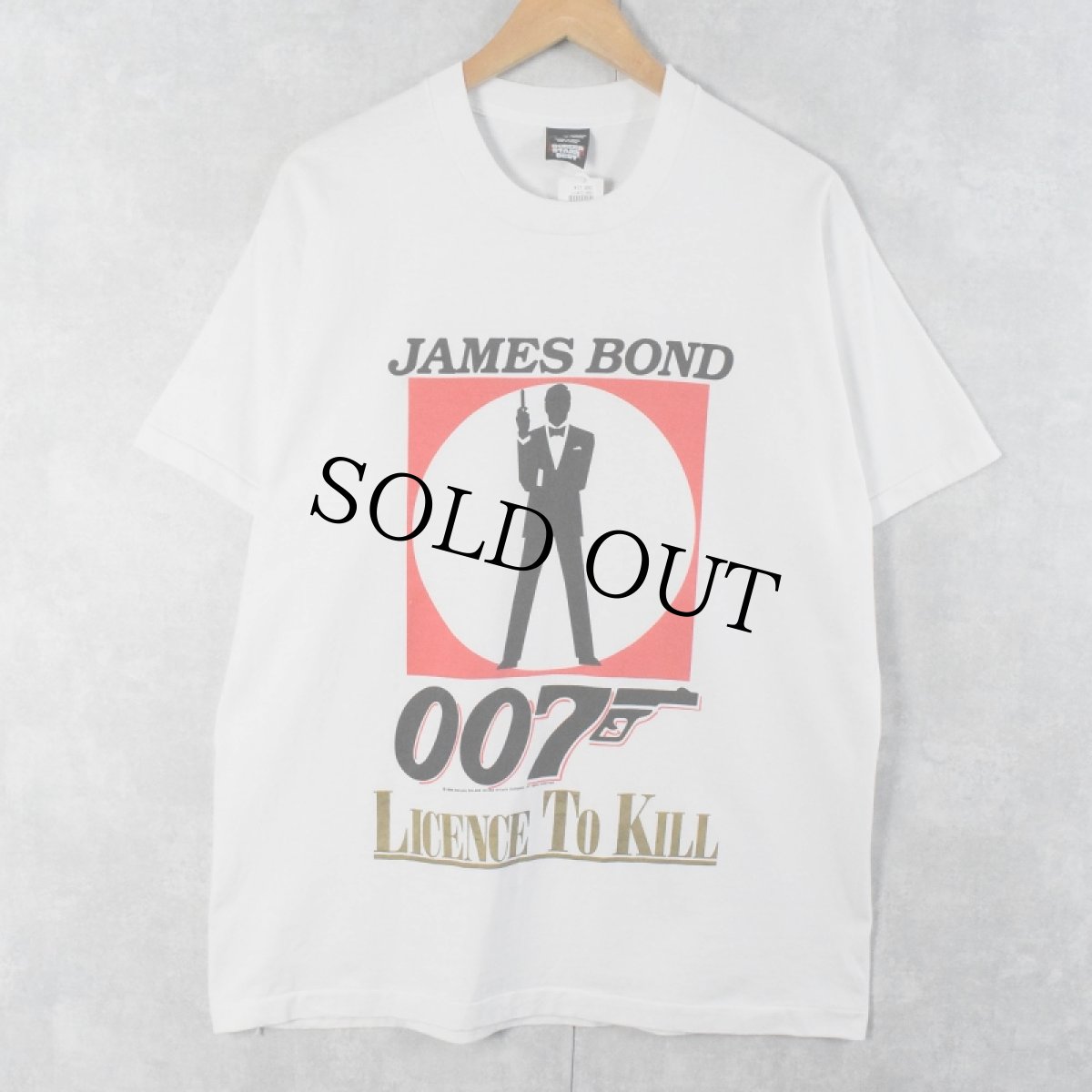 画像1: 80's 007/LICENCE TO KILL CANADA製 アクション映画プリントTシャツ XL (1)