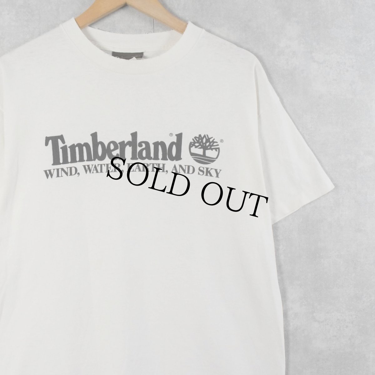 画像1: 90's Timberland USA製 ロゴプリントTシャツ M (1)