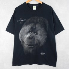 画像1: PHILADELPHIA ZOO "I love you man." ゴリラプリントTシャツ BLACK XL (1)