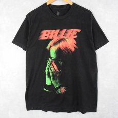 画像1: [お客様お支払い処理中]Billie Eilish ミュージシャンフォトプリントTシャツ BLACK L (1)