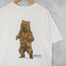 画像1: 90's WWF "GRIZZLY" くまイラストTシャツ (1)