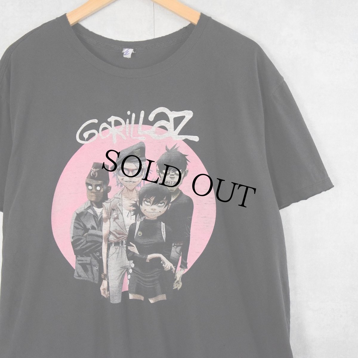 画像1: GORILLAZ ロックバンドTシャツ BLACK (1)