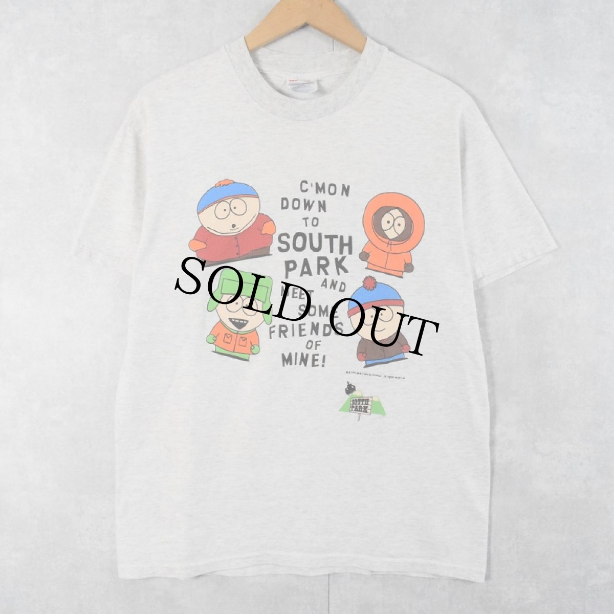 画像1: 90's SOUTH PARK "MEET SOME FRIENDS OF MINE!" キャラクタープリントTシャツ M (1)