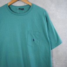 画像1: 90's POLO Ralph Lauren USA製 ロゴ刺繍 ポケットTシャツ XL (1)