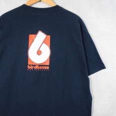 画像2: birdhouse skateboard's スケートブランドロゴプリントTシャツ NAVY XL (2)