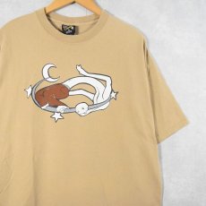 画像1: 90's Scribe Industries ローラースケートブランド ロゴプリントTシャツ XL (1)