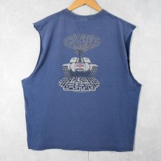 画像3: 2000's POWELL PERALTA "ALAN GELFAND OLLIE" スケートブランドプリント カットオフTシャツ NAVY XL (3)