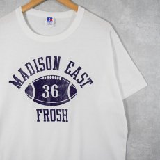 画像1: 80's RUSSELL ATHLETIC USA製 "MADISON EAST FROSH" プリントTシャツ XL (1)