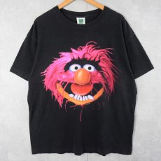 画像1: 90's The Muppets Animal USA製 キャラクタープリントTシャツ BLACK XL (1)