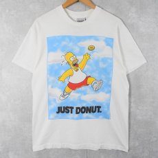 画像1: 90's THE SIMPSONS USA製 "JUST DONUT." パロディプリントTシャツ L (1)