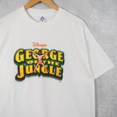 画像1: 90's Disney GEORGE OF THE JUNGLE 映画プリントTシャツ XL (1)