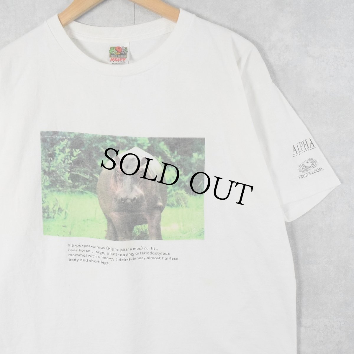 画像1: 90〜2000's カバプリントTシャツ XL (1)