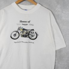 画像1: "House of BSA, TRIUMPH. Norton" バイクプリントTシャツ XL (1)