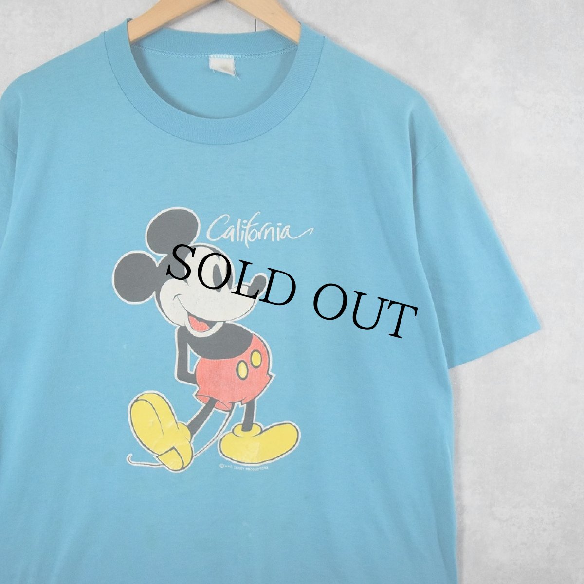 画像1: 70〜80's Disney MICKEY MOUSE "California" キャラクタープリントTシャツ (1)