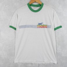 画像1: 70's asics USA製 "TIGER" ロゴプリントリンガーTシャツ (1)