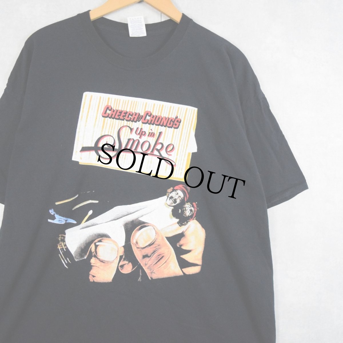 画像1: Cheech & Chong "Up in Smoke" コメディ映画プリントTシャツ 2XL (1)