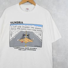 画像1: 90's Chad Carpenter USA製 "TUNDRA" シュールイラストプリントTシャツ XL (1)