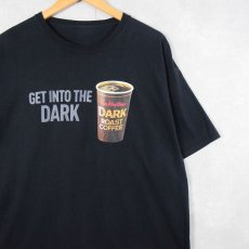 画像1: Tim Hortons "GET INTO THE DARK" コーヒーチェーンプリントTシャツ BLACK (1)