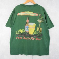 画像1: 90's Budweiser USA製 "This Bud's For You!" ビールメーカー プリントTシャツ XL (1)