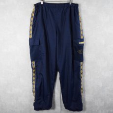 画像1: 90's UMBRO サイドライン イージーカーゴパンツ NAVY L (1)