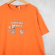 画像1: 90's ITCHY&SCRATCHY USA製 "CHOPWORK ORANGE" 映画パロディプリントTシャツ XL (1)