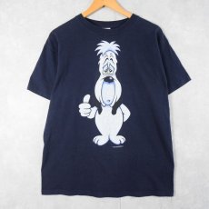 画像1: 90's Droopy Dog キャラクタープリントTシャツ NAVY L (1)