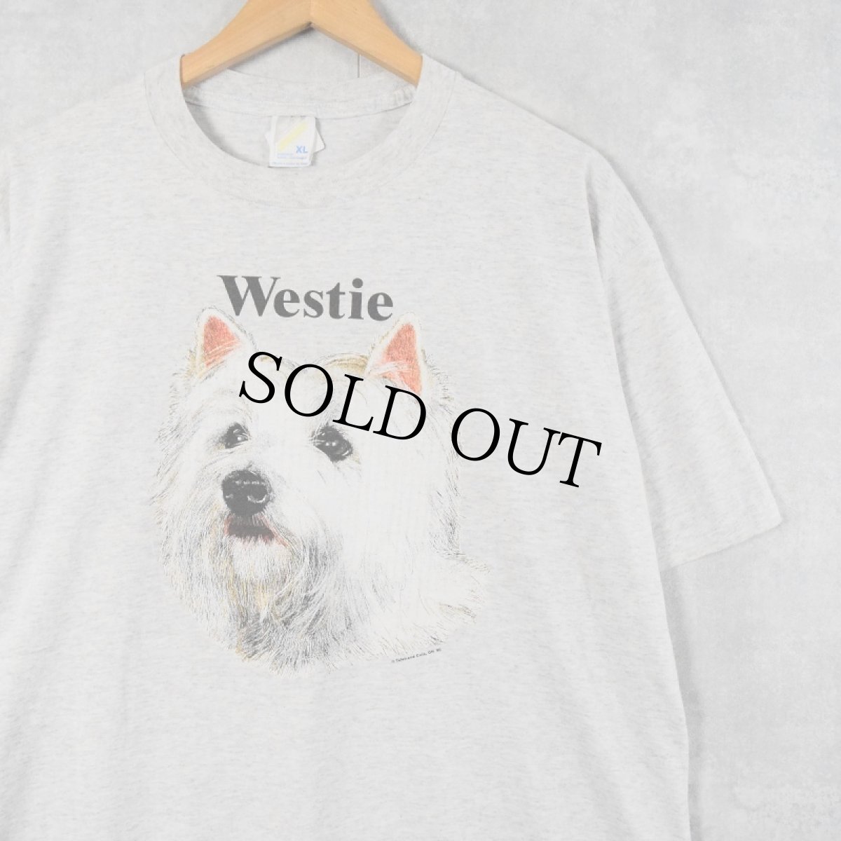 画像1: 90's USA製 "Westie" 犬プリントTシャツ XL (1)