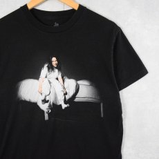 画像1: Billie Eilish "When We All Fall Asleep, Where Do We Go?" ミュージシャンフォトプリントTシャツ BLACK M (1)