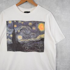 画像1: 90's RALPH MARLIN USA製 "Vincent Van Gogh / The Starry Night" アートプリントTシャツ L (1)