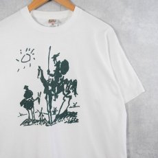 画像1: 90's Pablo Picasso "Don Quixote" アートプリントTシャツ XL (1)