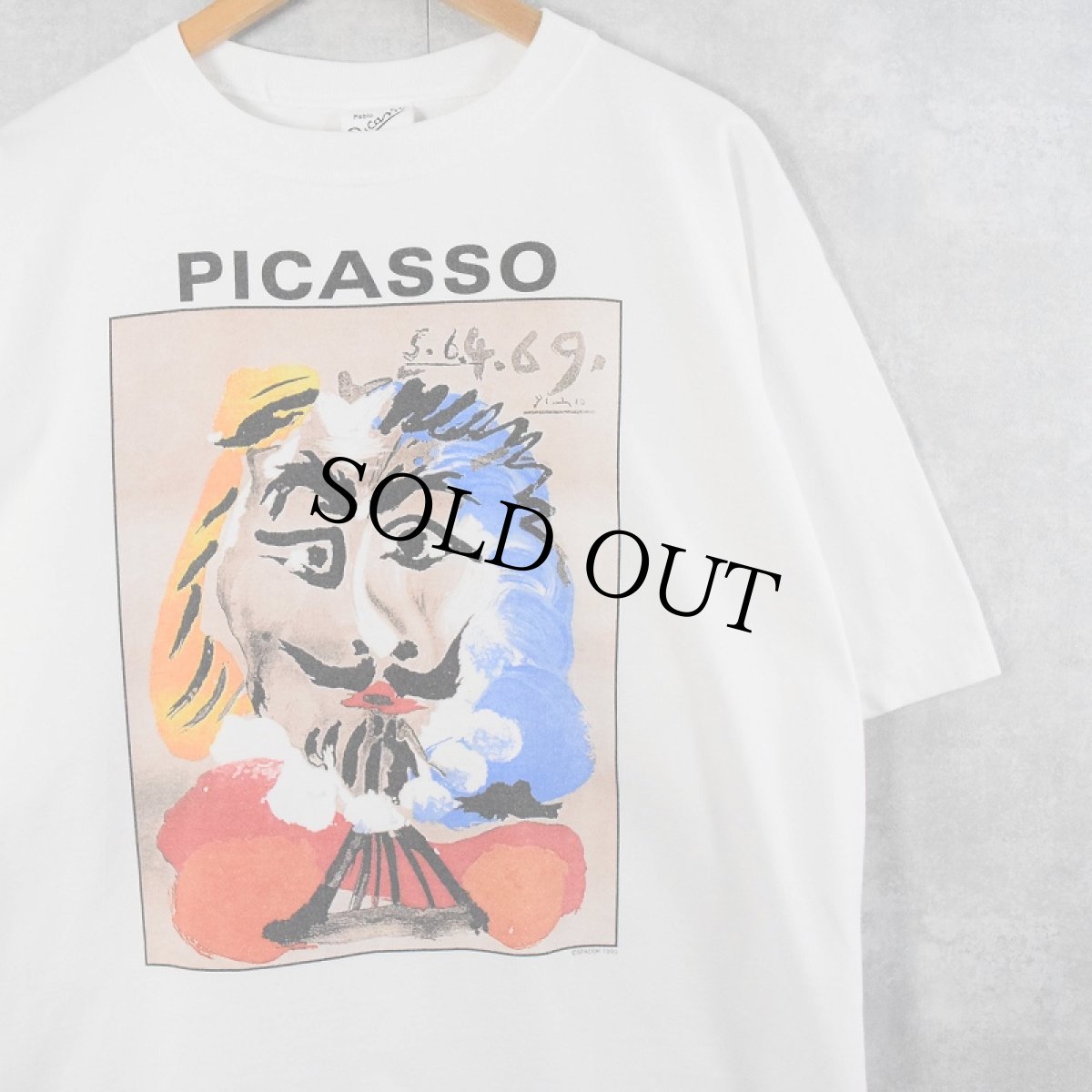 画像1: 90's Pablo Picasso USA製 "Musketeer" アートプリントTシャツ XL (1)