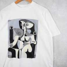 画像1: 90's Pablo Picasso アートプリントTシャツ L (1)