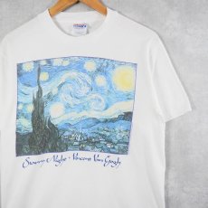 画像1: Vincent Van Gogh "The Starry Night" アートプリントTシャツ M (1)