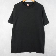 画像1: 90's FRUIT OF THE LOOM USA製 無地Tシャツ BLACK XL (1)