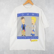 画像1: 90's BEAVIS AND BUTT-HEAD パロディプリント キャラクターTシャツ L (1)