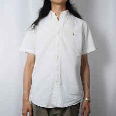 画像2: Ralph Lauren "CUSTOM FIT" ロゴ刺繍 コットンボタンダウンシャツ S (2)