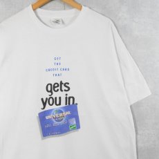 画像1: UNIVERSAL STUDIOS CREDIT CARD クレジットカード会社プリントTシャツ XL (1)